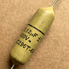 1 Condensateur MULLARD MUSTARD C296 NOS 120nF 10% - 400V - 0.120uF - 120000pF