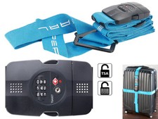 Sangle croisée à bagages en tissu avec Cadenas 400 x 5 cm - Pearl