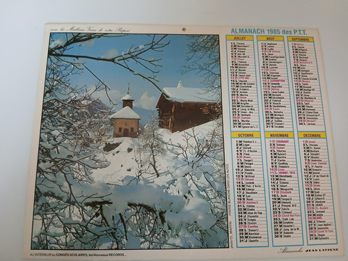 Calendrier almanachs poste - calendrier,