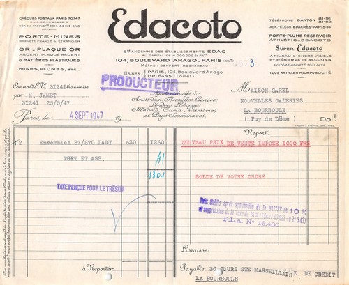 1947 edacoto paris - ,