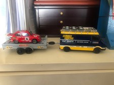 CAMIONNETTE  FIAT   ASSISTANCE RALLY  + REMORQUE  MAISON +FIAT 850 ABARTH-  1/43