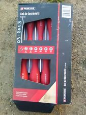 coffret de 6 tournevis parkside plat et crussi