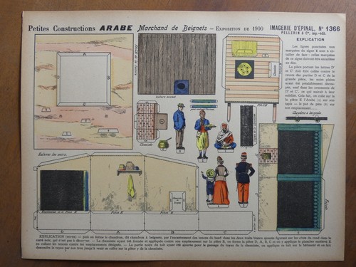 Maquette papier arabe marchand - papier,
