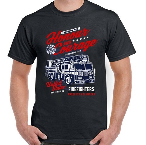 Shirt pompier honneur - pompier, &