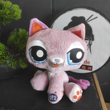 Peluche plush cat chat littlest pet shop petshop Hasbro violet rose Bleu Pink