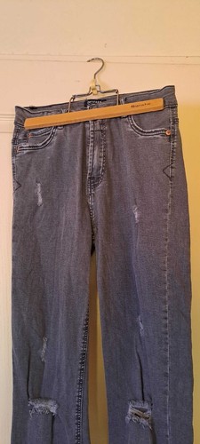 Jean noir troué marque - -,