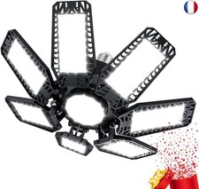 Éclairage LED Garage 200W, E27/E26 Eclairage Atelier Déformable à 7+1 Panneaux A