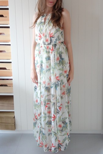 Robe longue dos croisé - robe,
