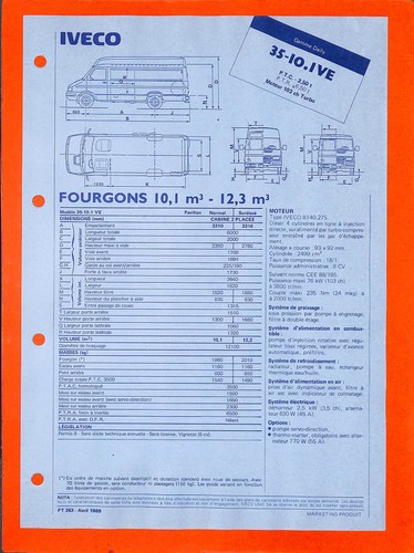 Iveco fiche technique - iveco,