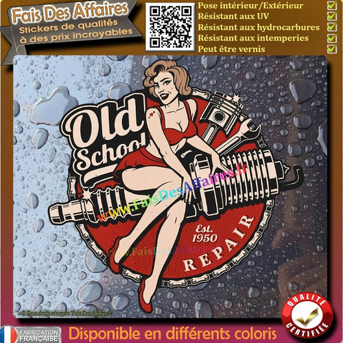 Stickers pin up old - cm,