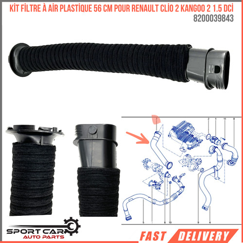 Tuyau filtre air en - de,