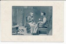 CPA Gravure signé A.F. BONNARDEL 2 Femmes agées boivent le Café en discutant 