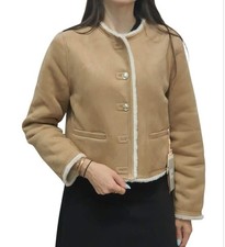 Veste En Cuir Et Fourrure