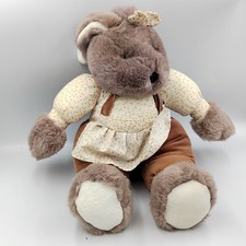 Ancienne peluche lapin marron