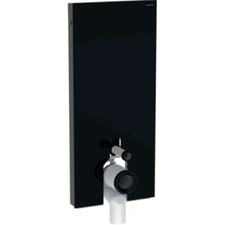 Module sanitaire Geberit Monolith pour WC BTW, 114 cm. Verre noir, noir chromé