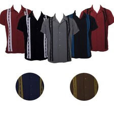 Homme Guayabera Chemise Brodé