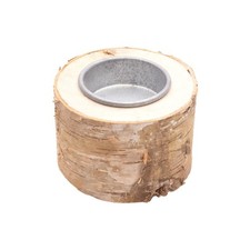 BOUGEOIR TRONC BOIS BOULEAU