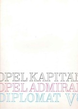 Catalogue Brochure Opel Kapitän Admiral Diplomat V8 1968 France