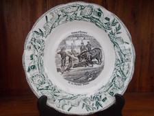 ASSIETTE DECORATIVE tamponnée