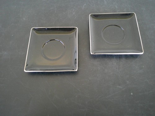 Soucoupes porcelaine noire - soucoupes,