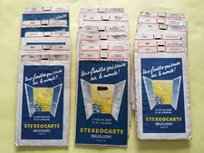 BRUGUIÈRE VUES STÉRÉOSCOPIQUES - LOT DE 17 PLANCHES DIVERSES RÉGIONS DE FRANCE