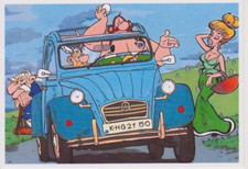 CITROEN 2 CV - ASTERIX ET OBELIX - CARTE POSTALE 10 X 15 CM