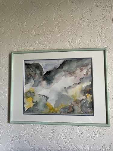 Tableau aquarelle abstraite - tableau,