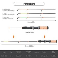 Canne à pêche sur glace ABS