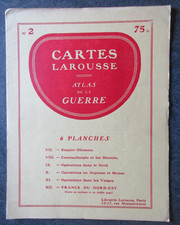 Cartes ATLAS LAROUSSE N° 2 de la guerre 1914 1918 (5 photos) lot NC305 09