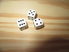 3 dès blanc moderne en