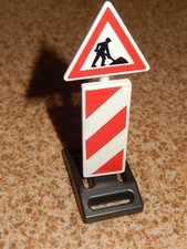 PLAYMOBIL PANNEAU DE SIGNALISATION TRAVAUX
