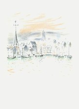 André HAMBOURG, LUMIÈRES DE HONFLEUR 1964, lithographie