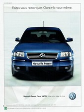 Publicité Advertising 220  2001 nouvelle Volkswagen Passat Carat V6 Tdi