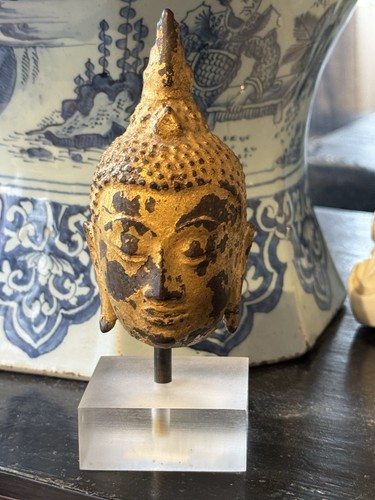Tête bouddha ancienne - bouddha,