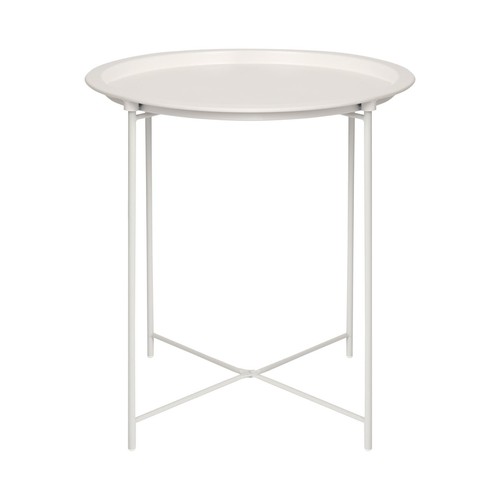 Blanc mat rond table à - 1x,