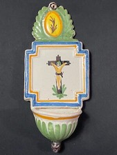 Bénitier en faïence XVIIIe