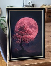 Cadre déco mural A4 – Lune