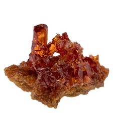 Cristal de Zincite orange de