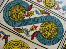 RARE très ancien et authentique Tarot de Marseille BP GRIMAUD 1930 PARIS complet