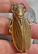 Broche  Cigale Dorée en
