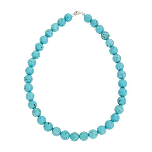 Collier turquoise stabilisée - collier,