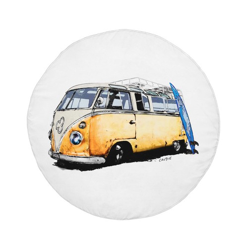 Serviette plage ronde - de,