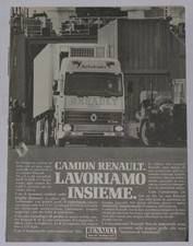 Advert Pubblicità 1985 CAMION RENAULT R370 V8 TURBOLEADER