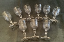 9 Anciens Verres à Liqueur en Verre Soufflé et Taillé Cave à Liqueur,Occasion