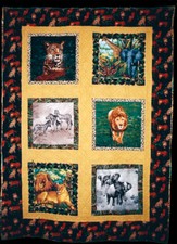 Tenture murale, tableaux, nappe, patchwork, Afrique