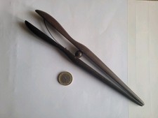 Ancienne pince à gants en bois objet de métier gantier art populaire 24 cm