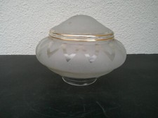GLOBE POUR LUSTRE VERRE FIN  GIVRE ART DECO STYLE DEVEAU