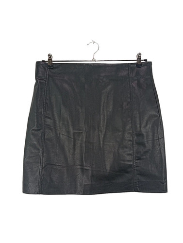 Jupe cuir femme - cuir, noir