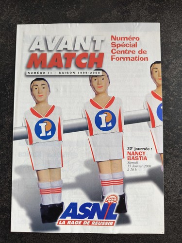 Programme avant match - avant, asnl