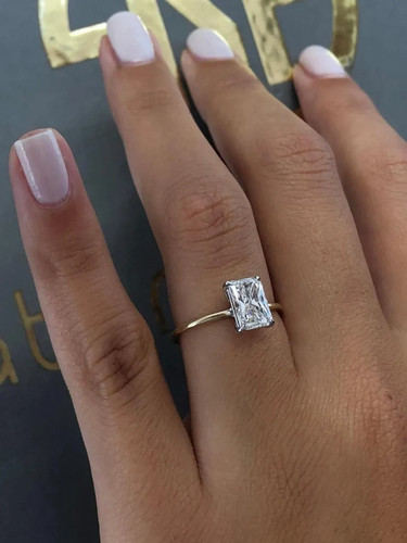 Bague solitaire mariage fn - bague, de